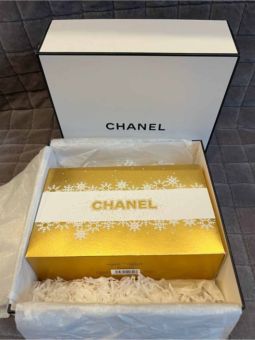 CHANEL Gold and White Holiday Makeup Set